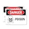 Signmission Poison Danger Sign, Plastic, 10in W x 7in L, 2PK OS-2PACK-DS-P-710-L-1531 - alternate 1